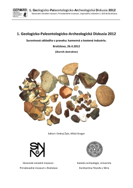 1. Geologicko-Paleontologicko-Archeologická Diskusia