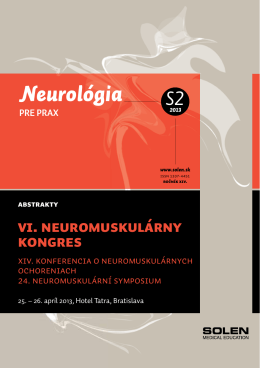 VI. Neuromuskulárny kongres s medzinárodnou účasťou