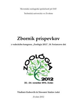 zborník Zoológia 2012 - Conference system