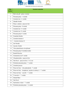 práce s textem 2. Písemná práce – 6.ročník 3