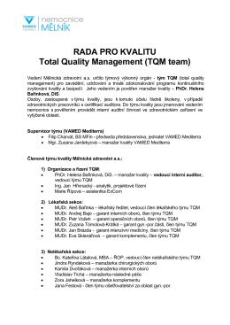 RADA PRO KVALITU Total Quality Management (TQM team)