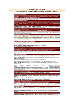 Seznam lékařů a zdravotnických zařízení 2012
