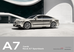 A7 Ceník Nové A7 Sportback