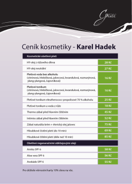 Ceník kosmetiky - Karel Hadek - well