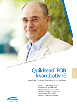 QuikRead FOB quantitative Prefilled Cuvettes