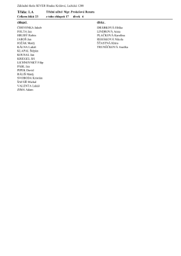 Seznamy žáků v jednotlivých třídách k 1. 9. 2014
