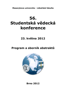 Program a sborník abstraktů - Studentská vědecká konference LF MU