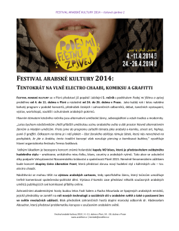 festival arabské kultury 2014 - Západočeská univerzita v Plzni