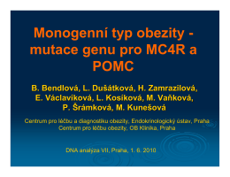 mutace genu pro MC4R a POMC