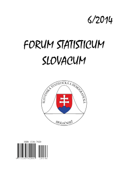 ISSN 1336-7420 - Slovenská štatistická a demografická spoločnosť