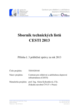 Sborník technických listů CESTI 2013