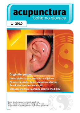 2010 - 1 - Česká lékařská akupunkturistická společnost