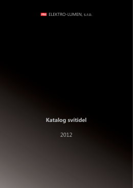 Katalog svítidel 2012 - vaše světelná řešení