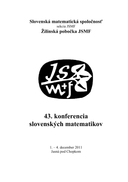 Zborník 43. konferencie slovenských matematikov