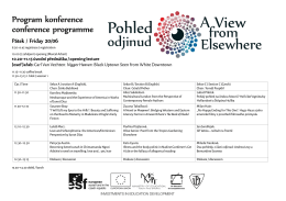 Program konference - A View From Elsewhere