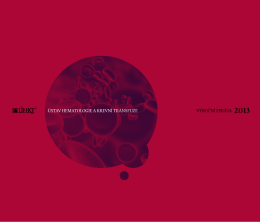 Výroční zpráva za rok 2013 - Ústav hematologie a krevní transfuze