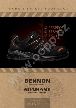 Katalog pracovní obuvi ADAMANT a BENNON 2015