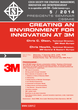creating an environment for innovation at 3m