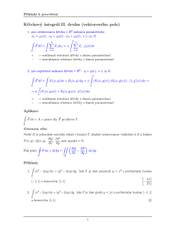 Křivkový integrál II. druhu (vektorového pole)