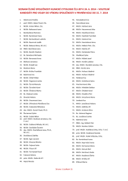 Seznam členů společnosti před 1. kolem voleb v roce 2014