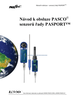 Návod k obsluze PASCO senzorů řady PASPORT™