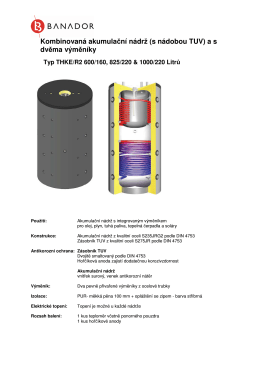 Kombinovaná akumulační nádrž (s nádobou TUV) a s	dvěma