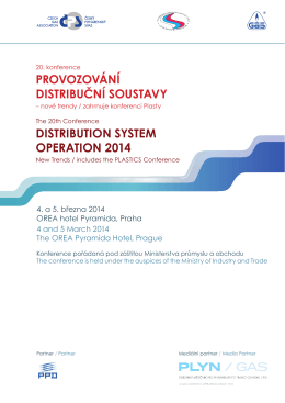 provozování distribuční soustavy distribution system operation 2014