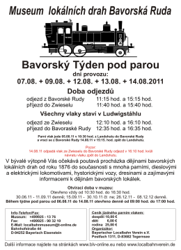 Bay Eisenstein 2011 tschechisch - Bayerischer Localbahn Verein e.V.
