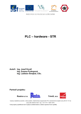 PLC – hardware – STR - Střední průmyslová škola Zlín