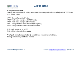 VoIP IP 012B-2 - Sbohem pevná linko