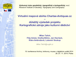 Virtuální mapová sbírka Chartae