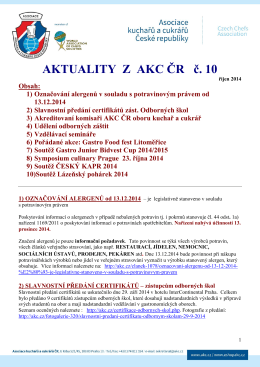 Aktuality z AKC ČR č. 10