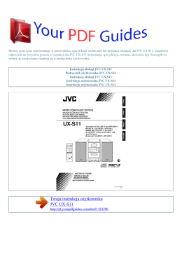 Instrukcje obsługi JVC UX-S11