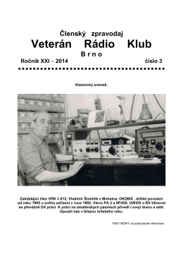 3/2014 - Veterán Radio Klub