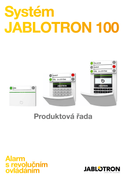 Katalog komponentů Jablotron 100 - zs