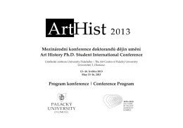 Mezinárodní konference doktorandů dějin umění Art History Ph.D