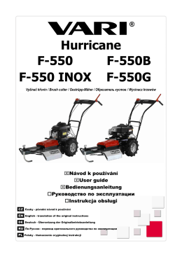 Hurricane F-550 F-550B F-550 INOX F-550G
