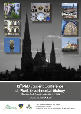 KEBR2014 Flyer - 12th PhD Student Conference of Plant
