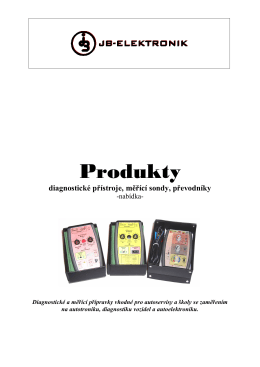Produkty-automobilová diagnostika: brožura - JB