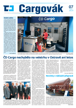 ČD Cargo nechybělo na veletrhu v Ostravě ani letos