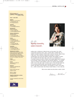 Stáhněte si časopis Gastro a hotel 02 / 2010 ve formátu PDF