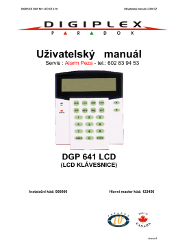 Uživatelský manuál DGP 641 LCD