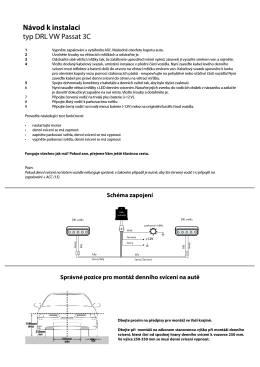 Návod k instalaci typ DRL VW Passat 3C - AUTOALARMY