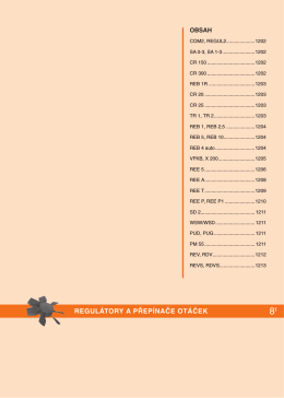 regulátory a přepínače otáček - ELEKTRODESIGN ventilátory spol. s