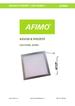 Návod k použití LED panelu AFIMO