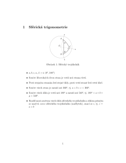 1 Sférická trigonometrie