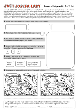 Pracovní list pro děti 6 – 12 let