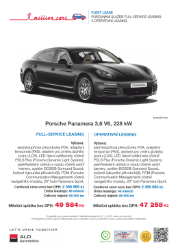 Porsche Panamera - ALD Automotive Operational Leasing Solutions