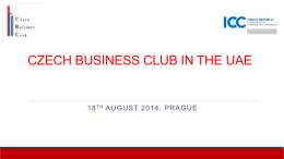 JUDr. Pavel FOUBÍK, Czech Business Club v Dubaji