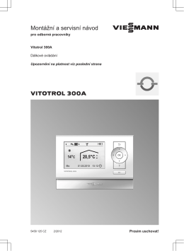 Uživatelský návod Vitotrol 300A